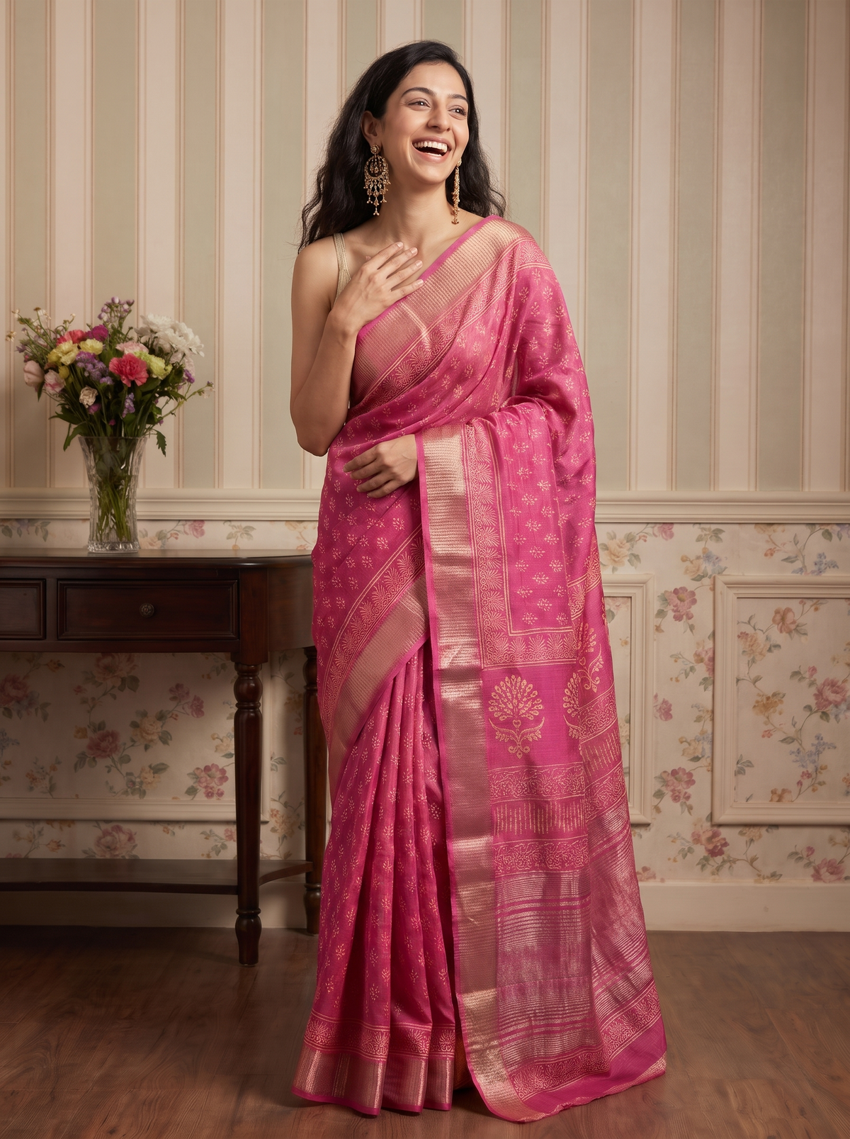 Kashira Maheshwari Cotton Silk Saree