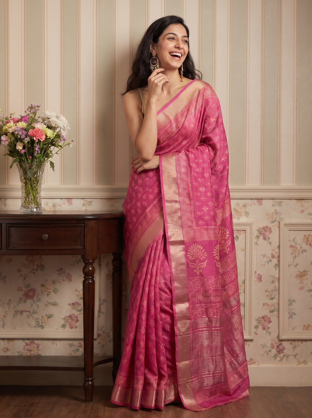 Kashira Maheshwari Cotton Silk Saree