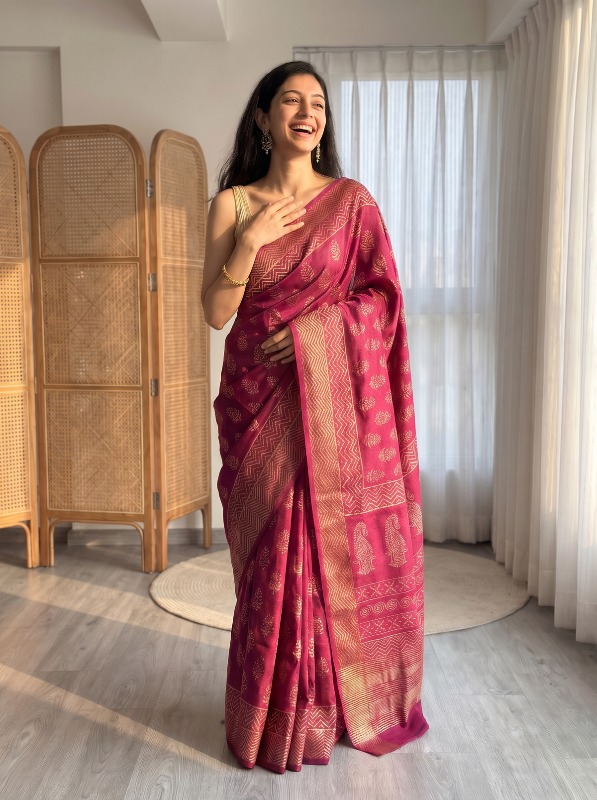 Evara Maheshwari Cotton Silk Saree