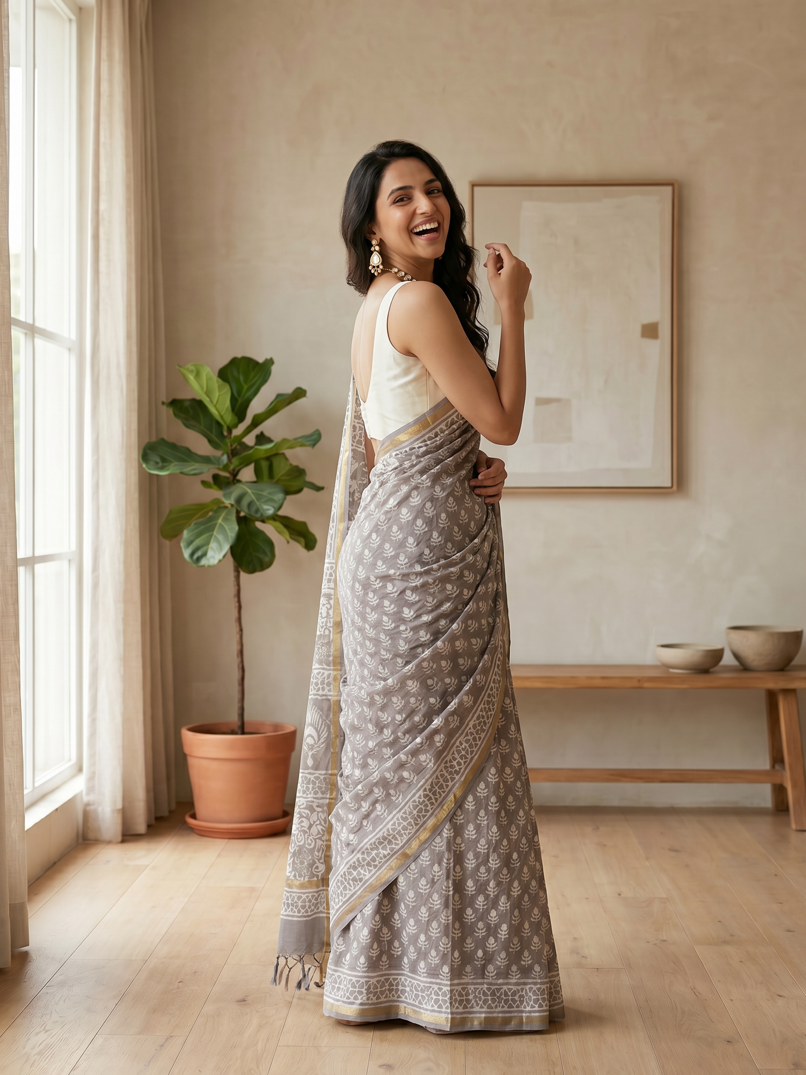 Evara Maheshwari Cotton Silk Saree