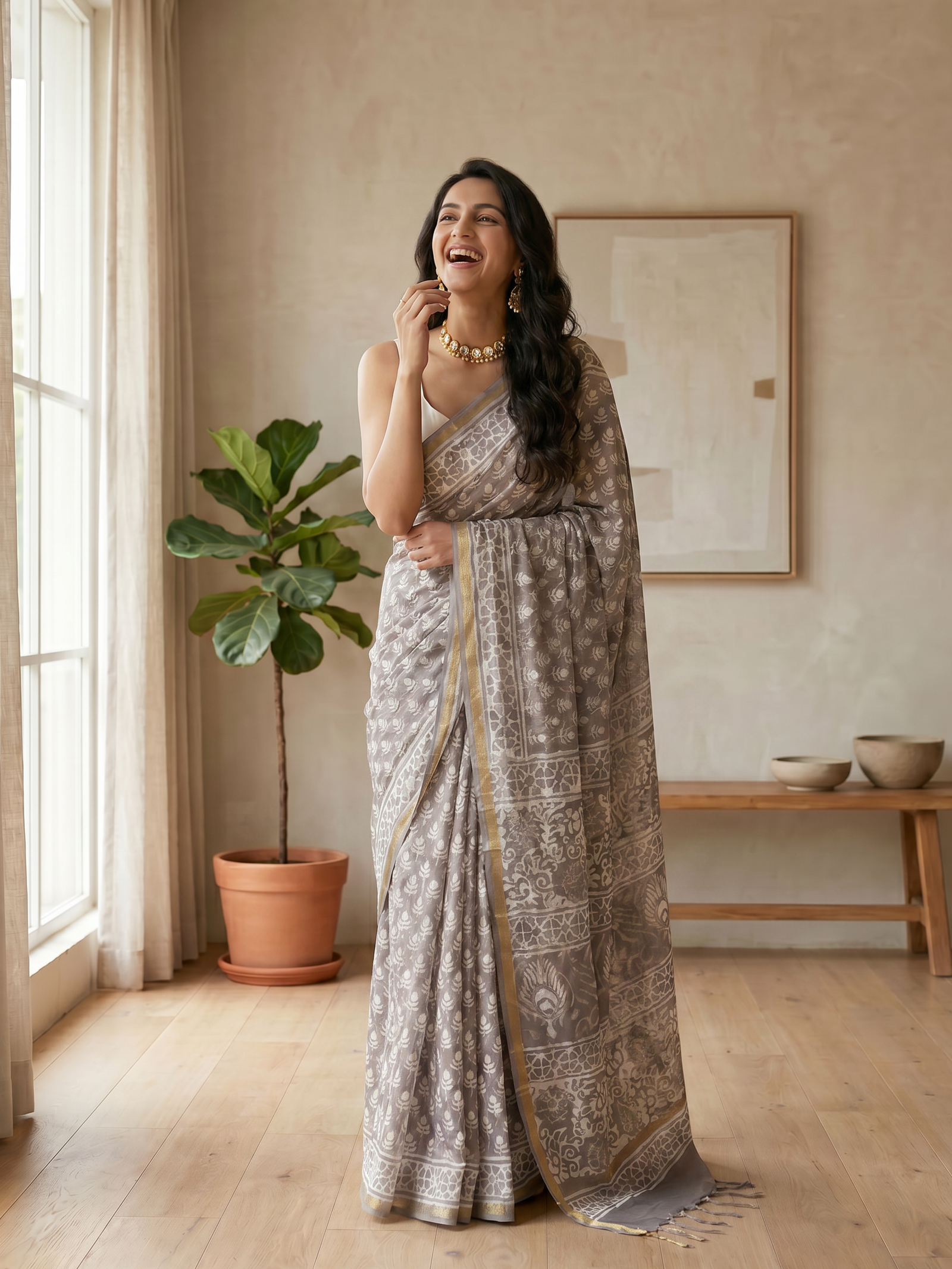 Evara Maheshwari Cotton Silk Saree