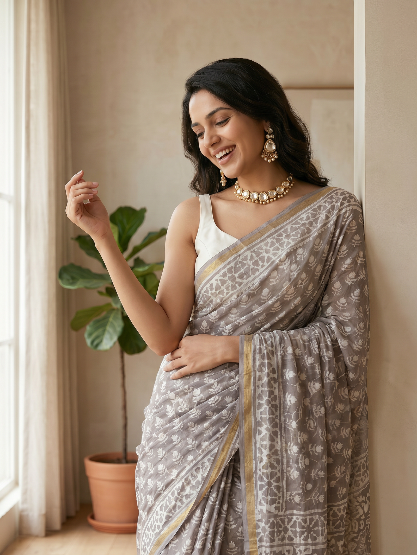 Evara Maheshwari Cotton Silk Saree