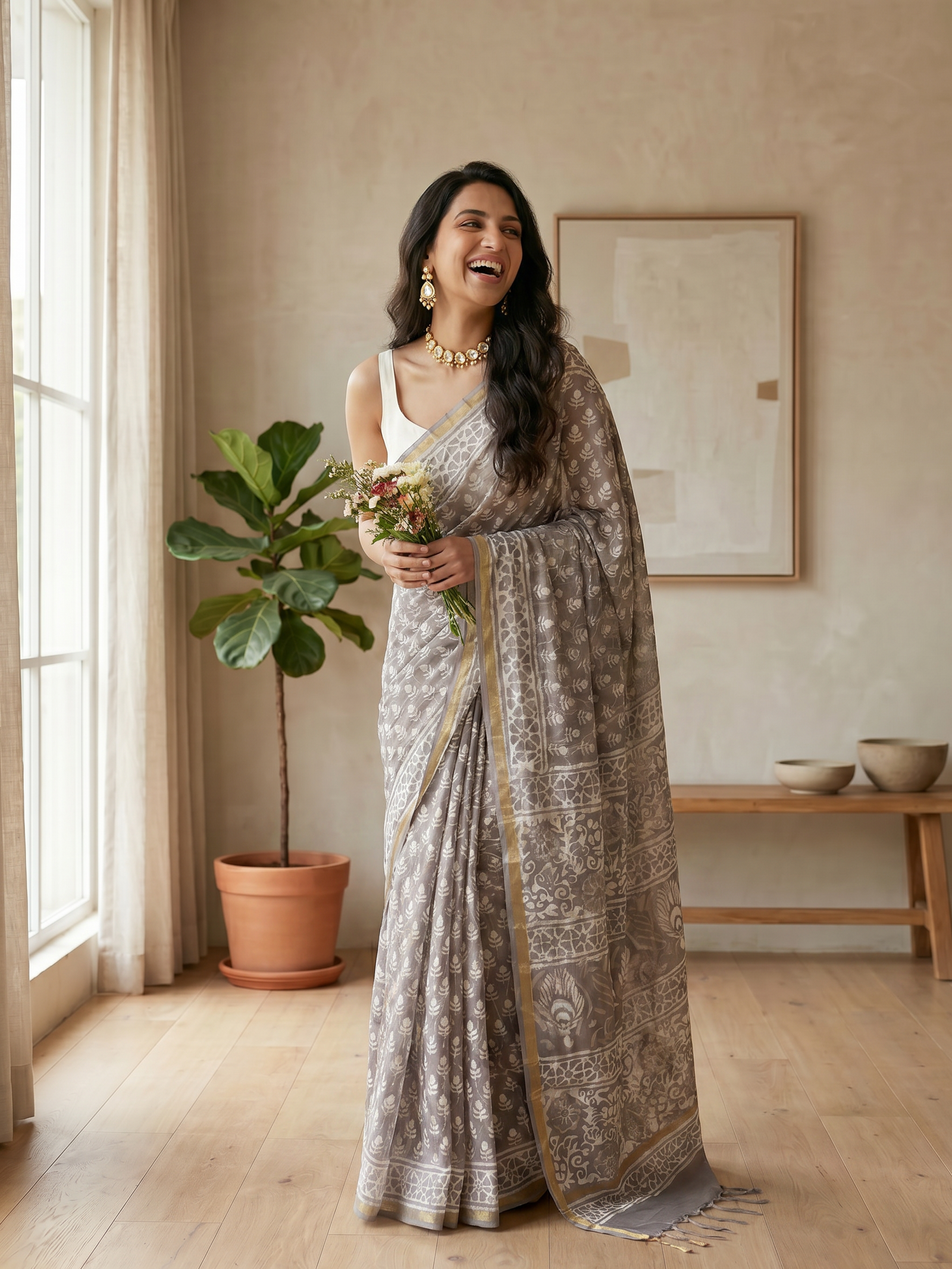 Evara Maheshwari Cotton Silk Saree