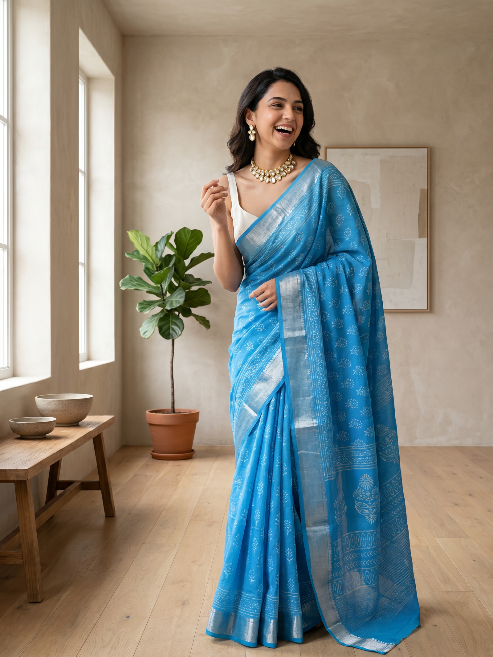 Baanvi Maheshwari Cotton Silk Saree