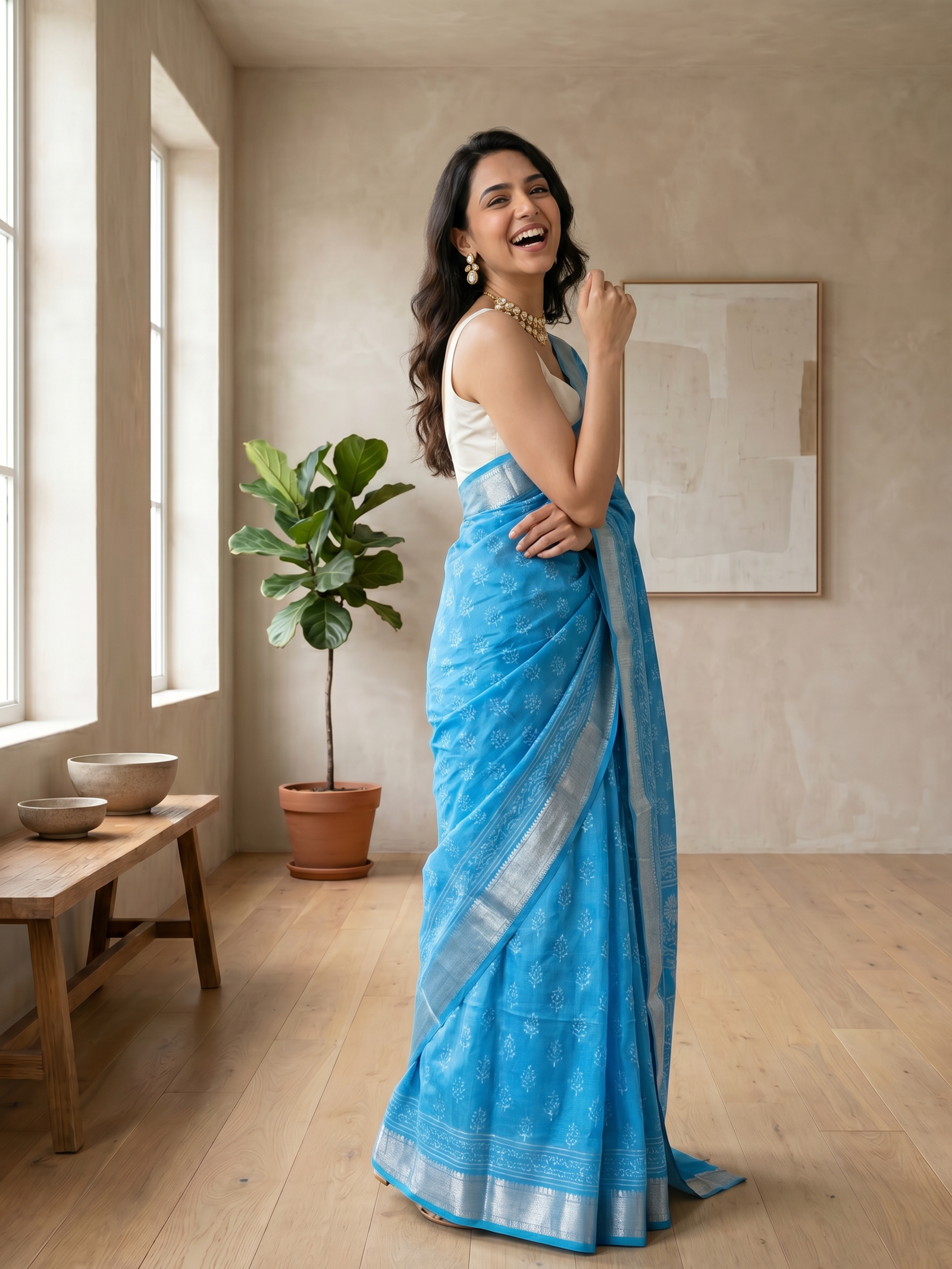 Baanvi Maheshwari Cotton Silk Saree