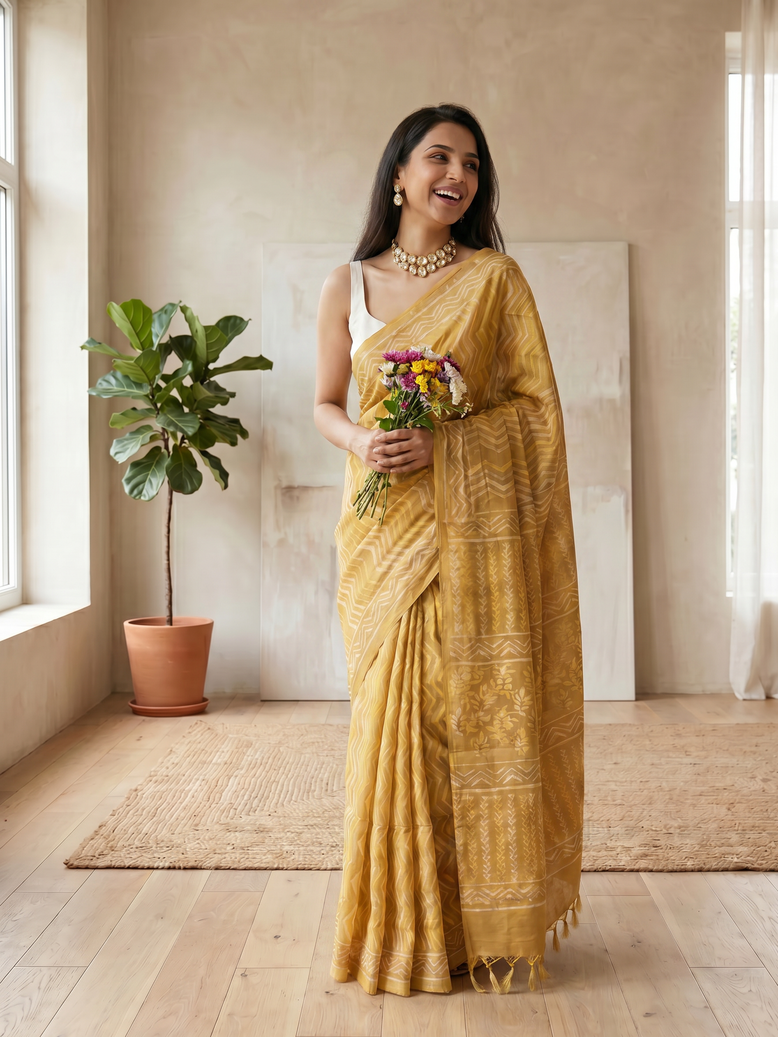 Rangriti Maheshwari Cotton Silk Saree