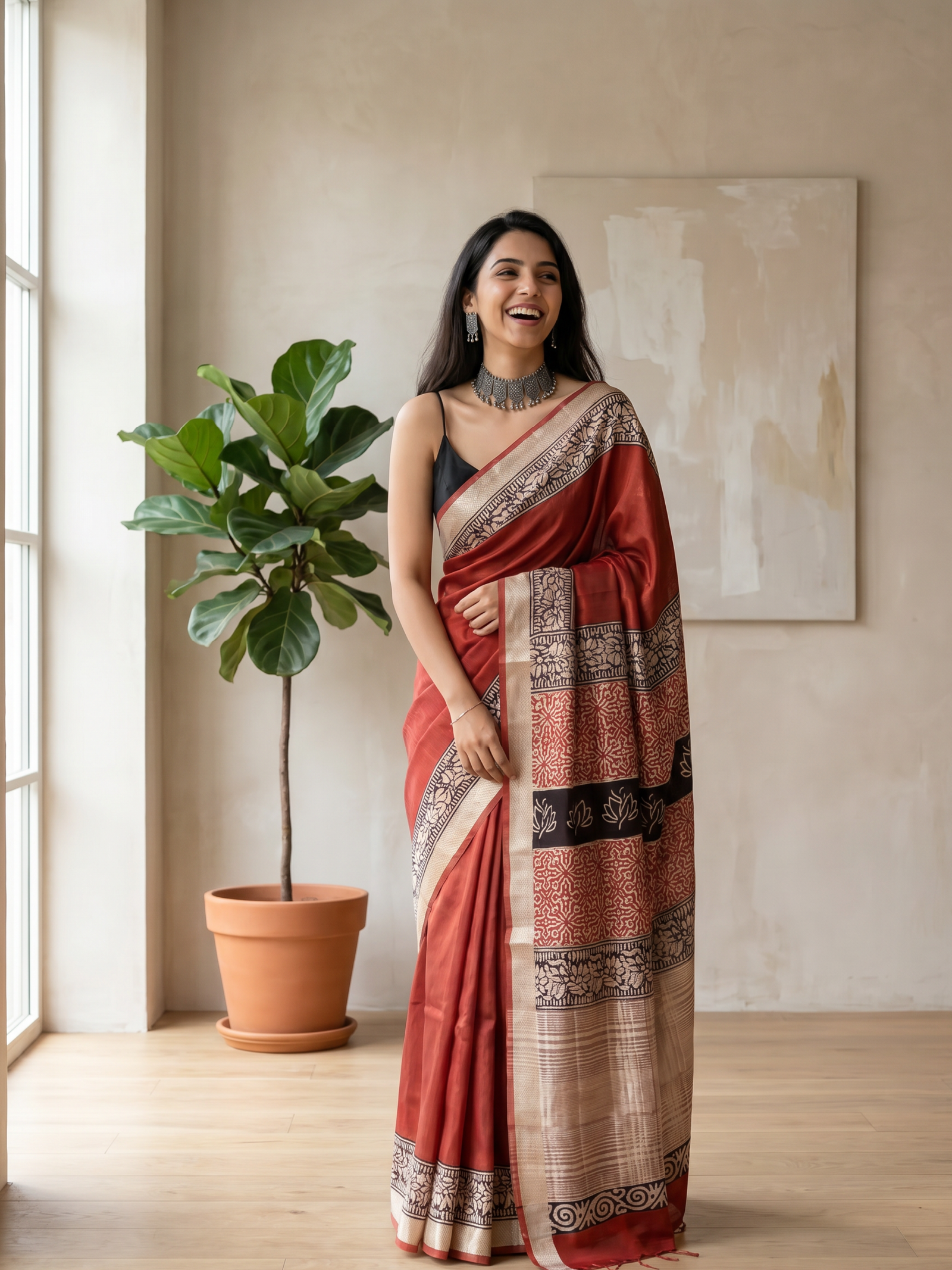 Regal Reva Maheshwari Cotton Silk Saree