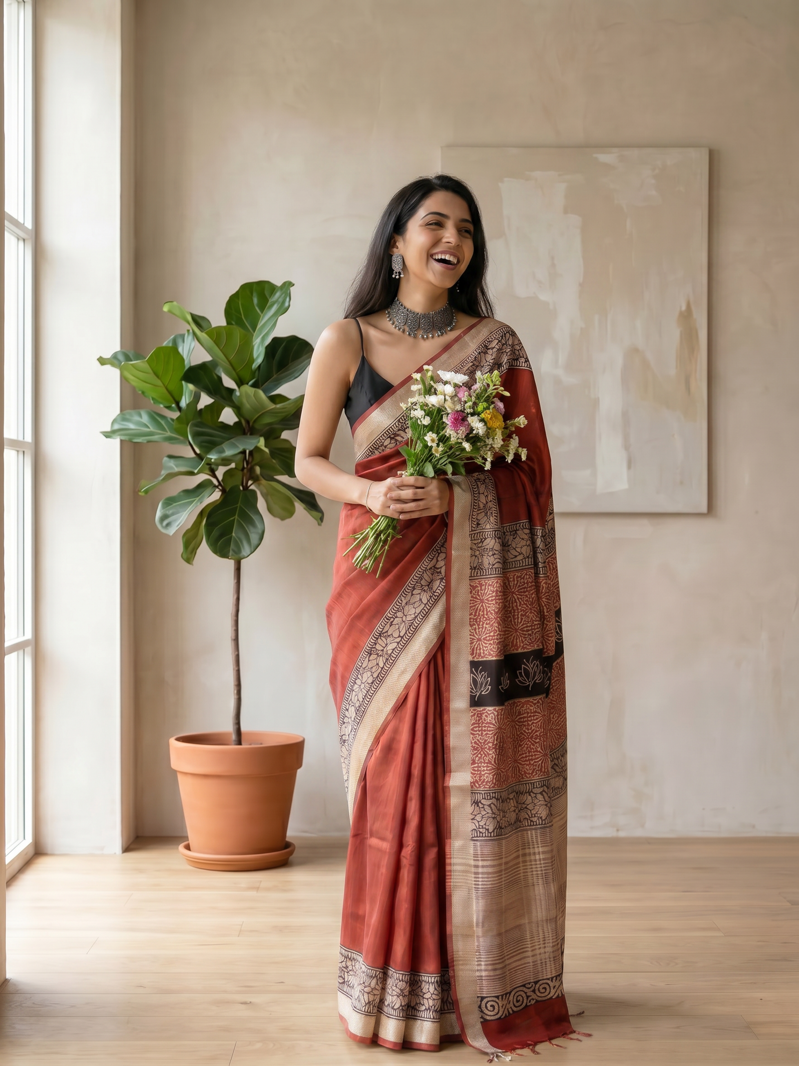 Regal Reva Maheshwari Cotton Silk Saree