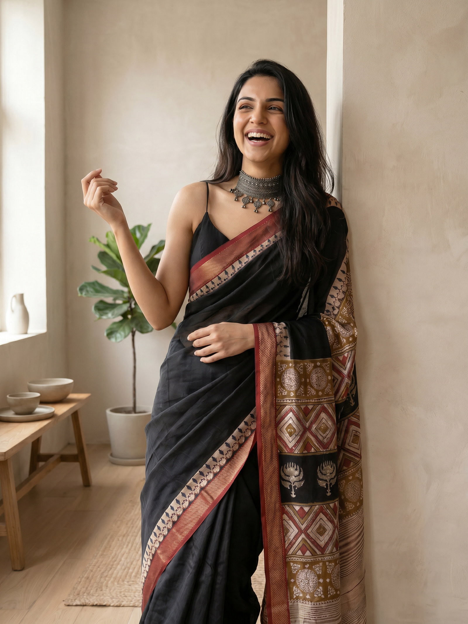 Royal Kinari Maheshwari Cotton Silk Saree