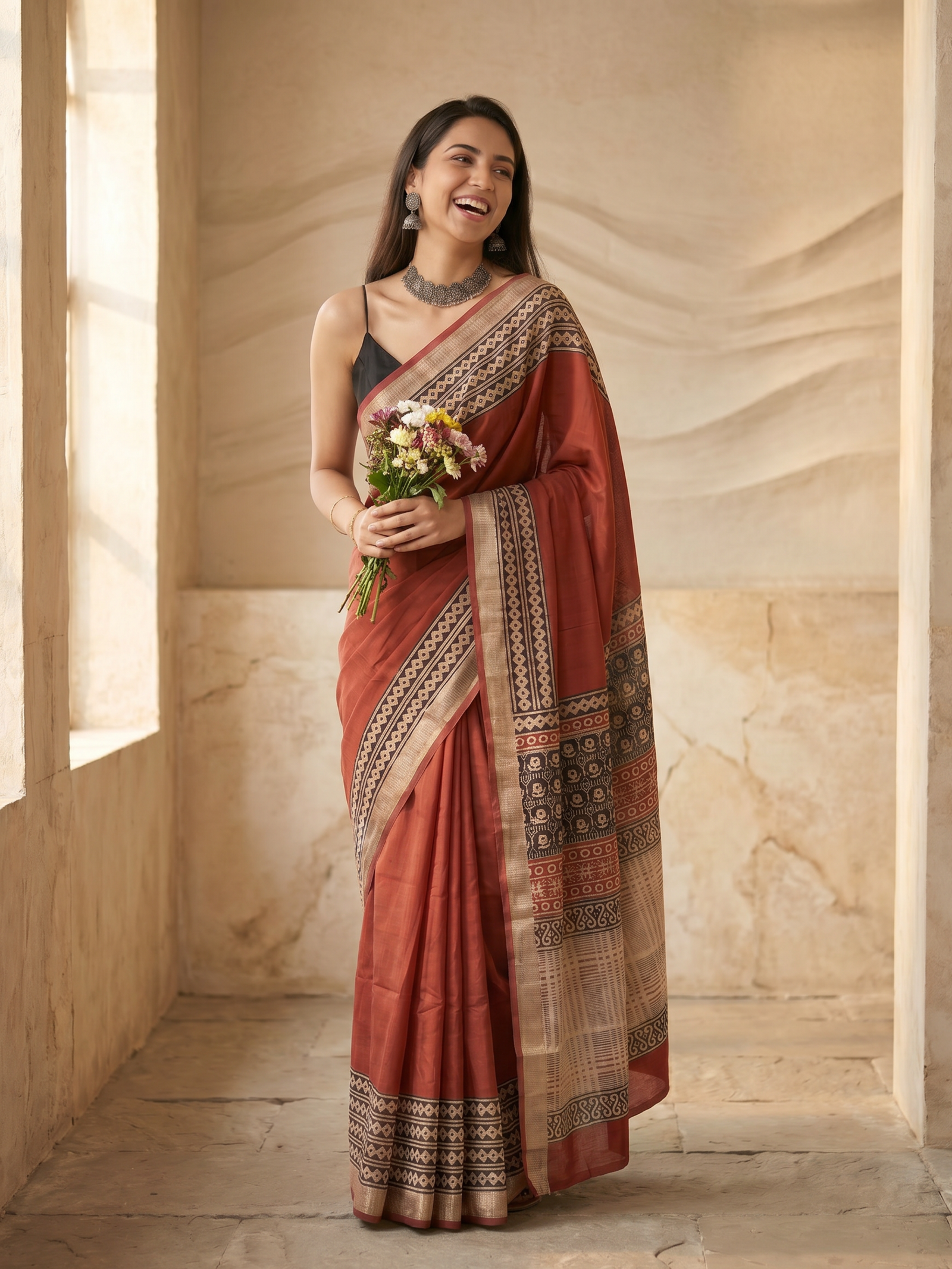 Neyra Maheshwari Cotton Silk Saree