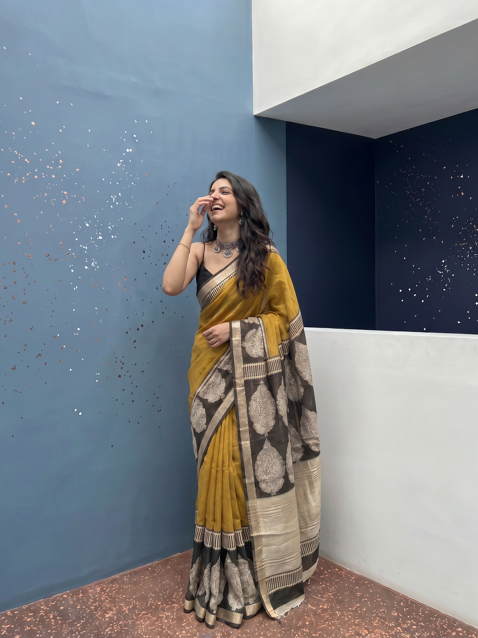 Loom Legacy Maheshwari Cotton Silk Saree