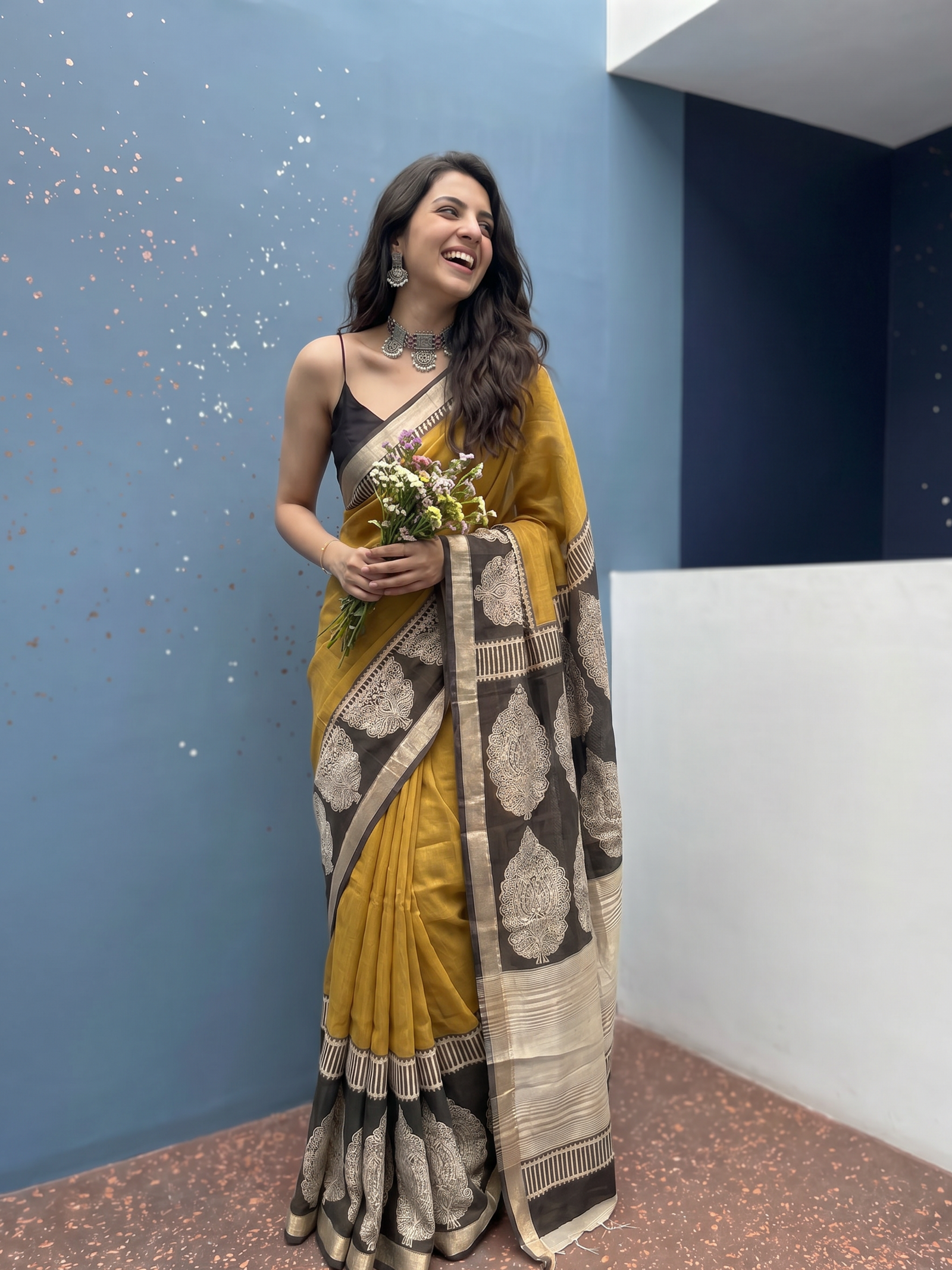 Loom Legacy Maheshwari Cotton Silk Saree