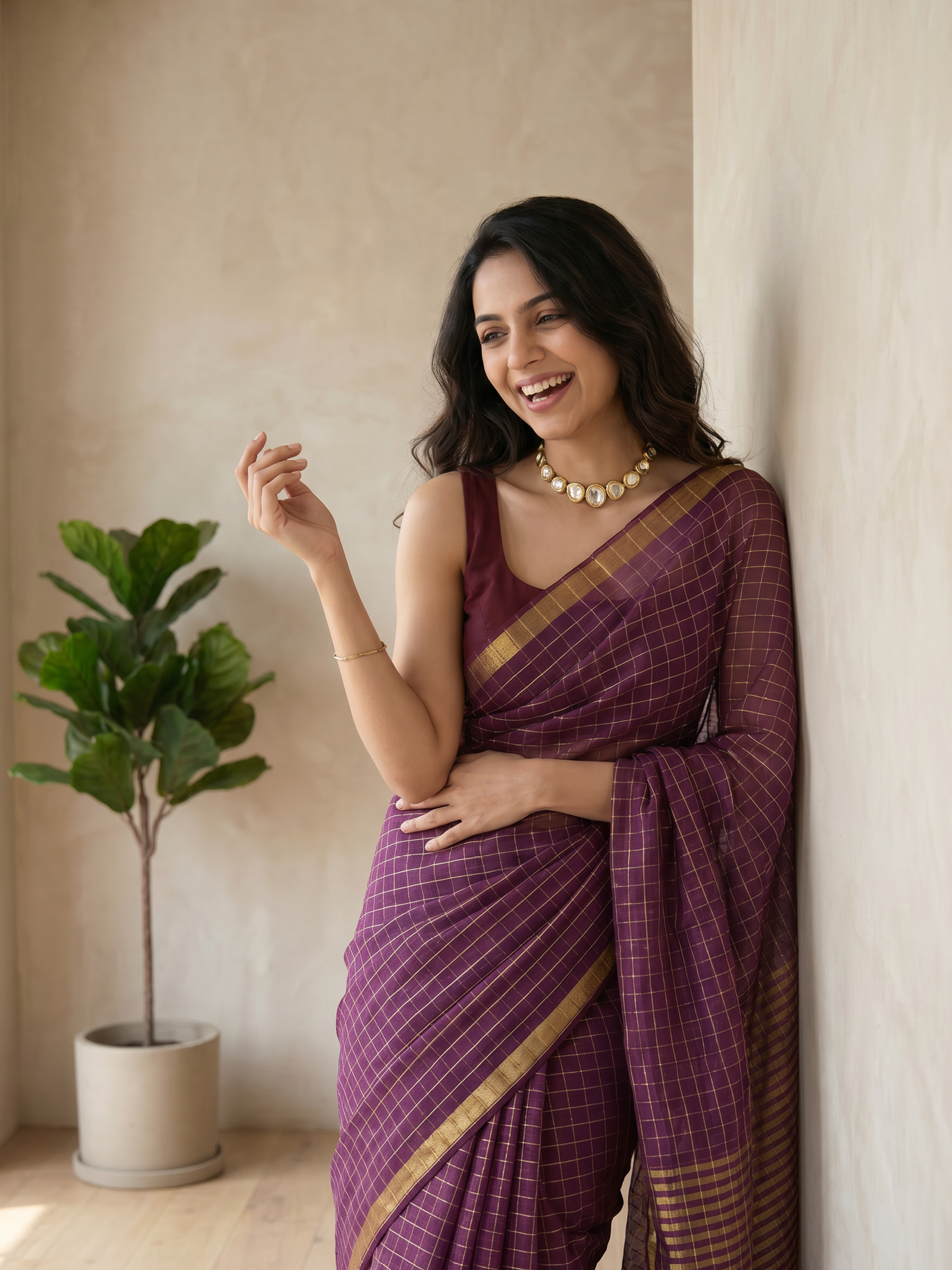Punyam Mulmul Cotton Saree