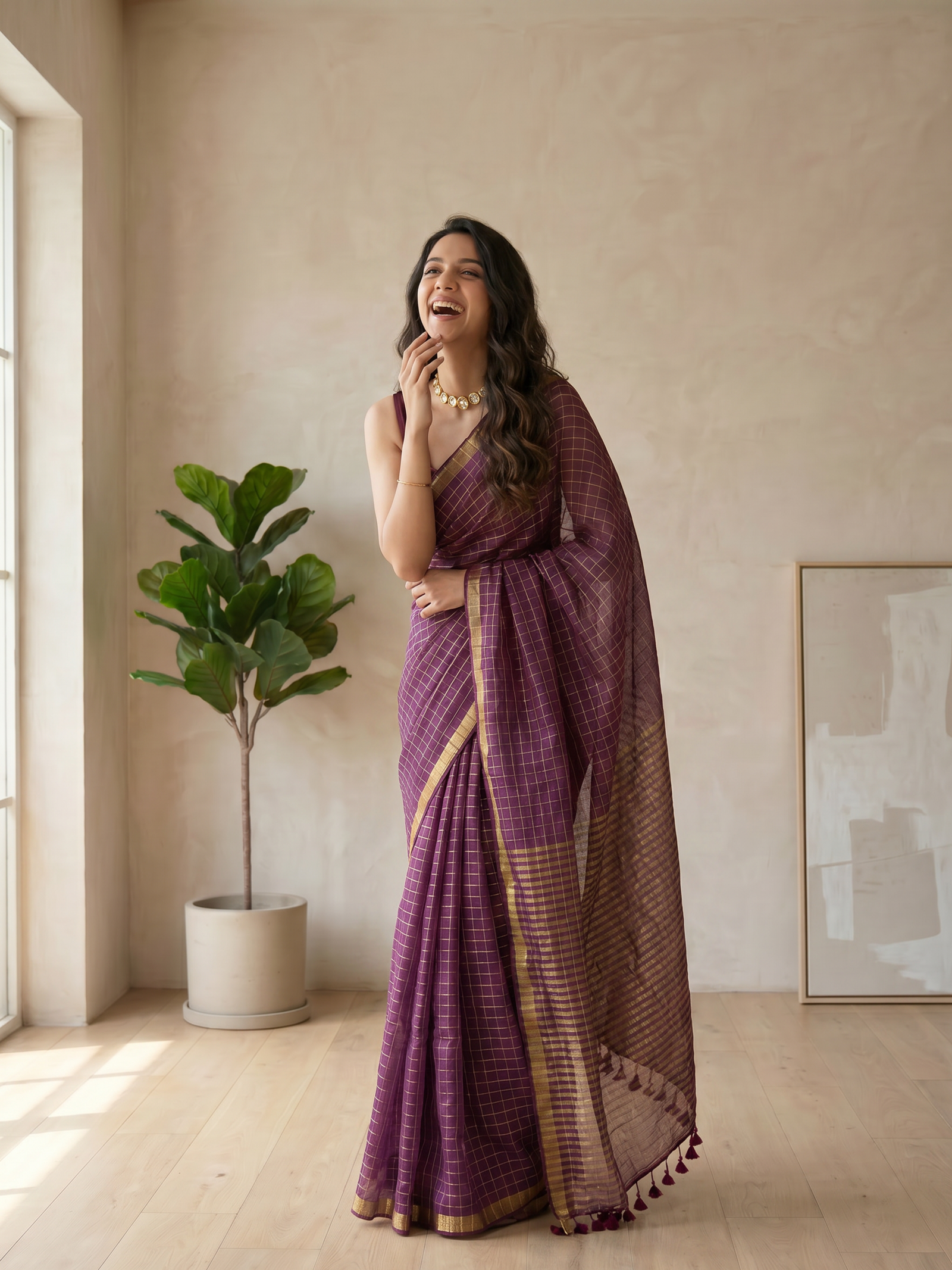 Punyam Mulmul Cotton Saree