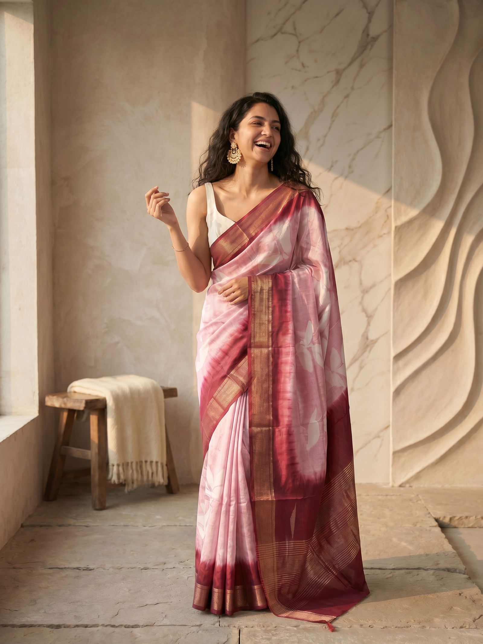 Sarang Maheshwari Cotton Silk Saree