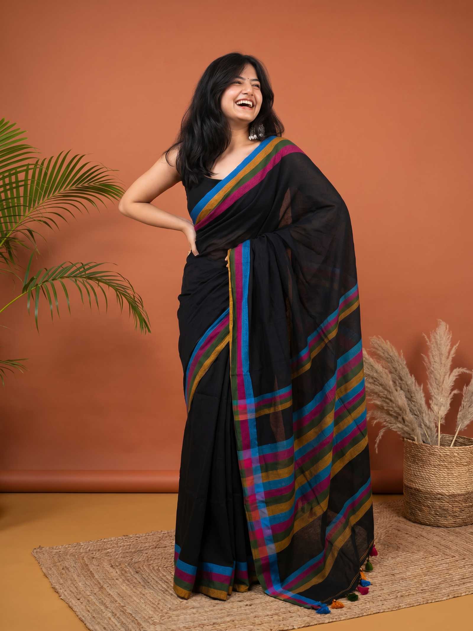 Dark Night Cotton Saree