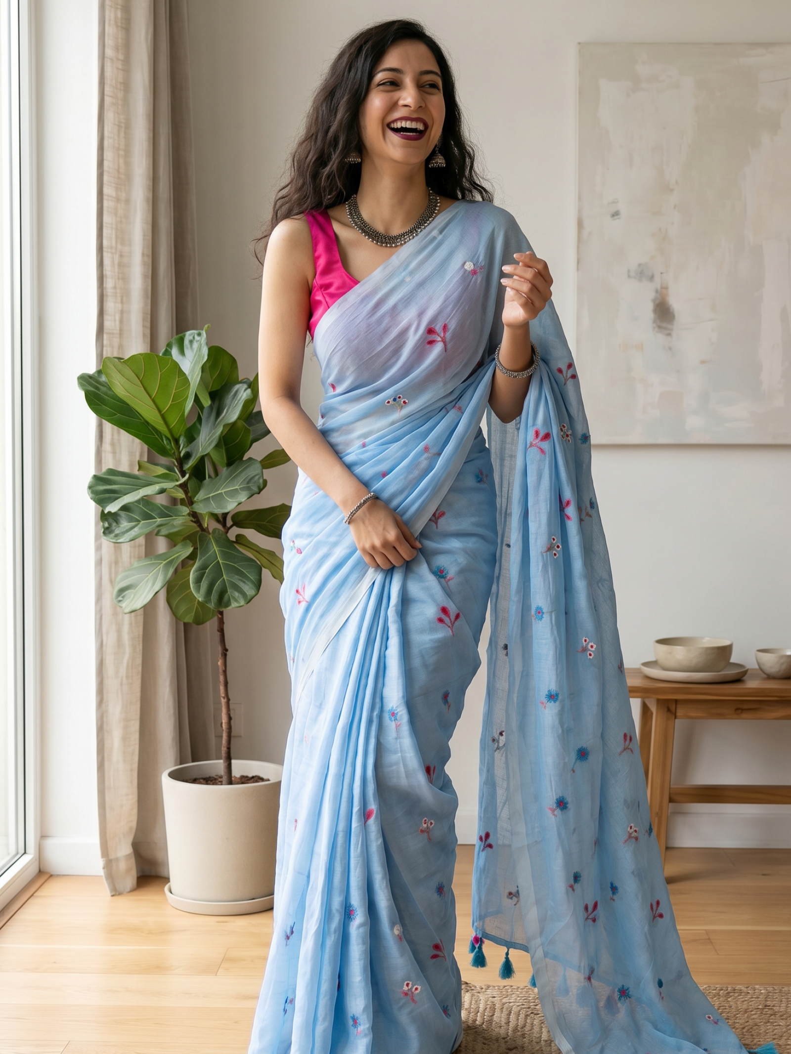 Meher Mulmul Saree