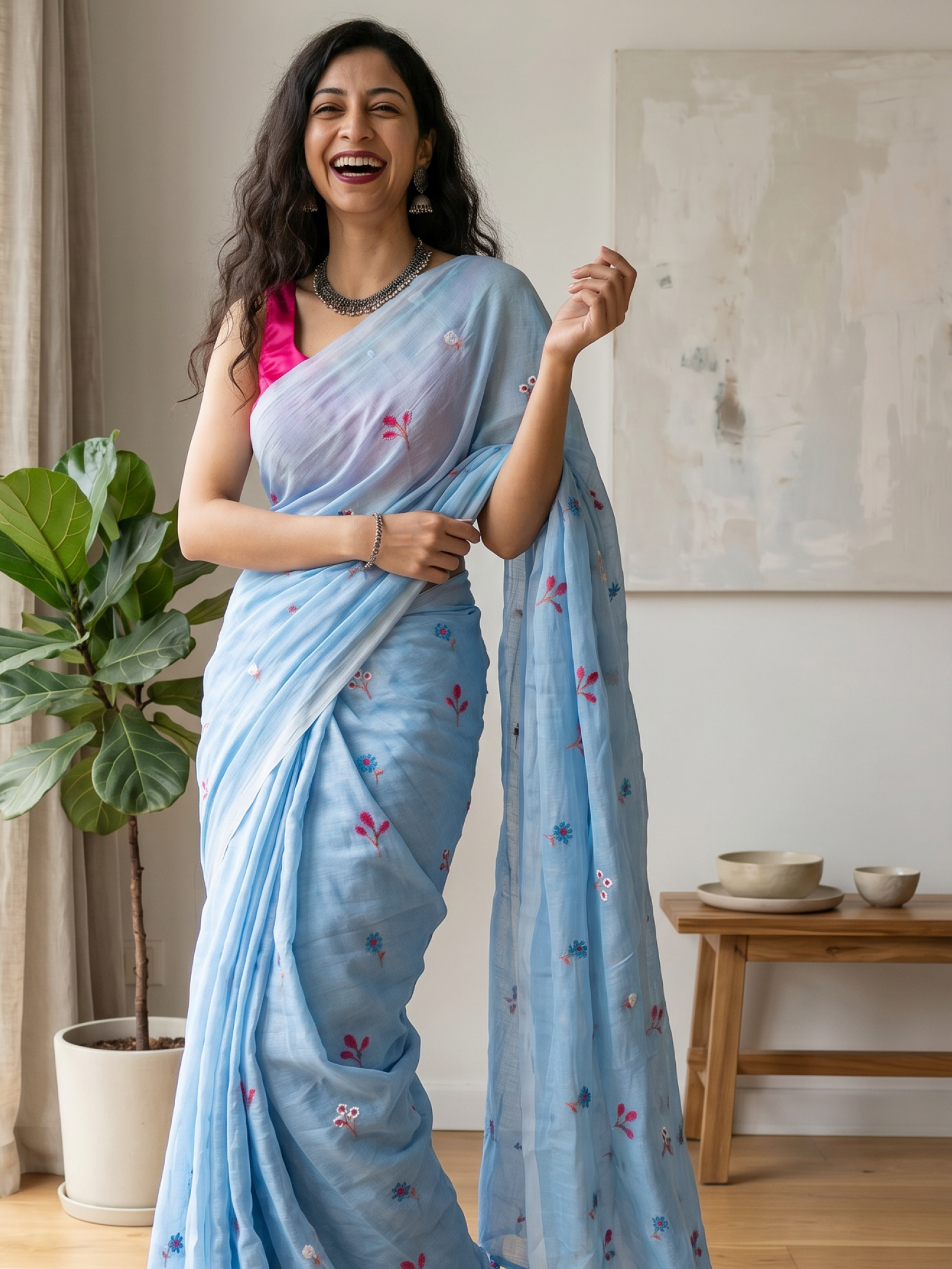 Meher Mulmul Saree